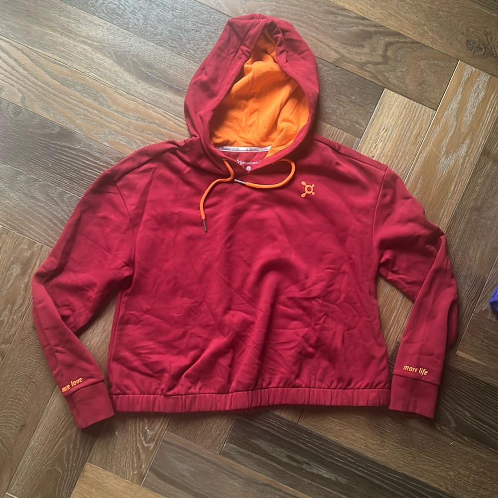 Orange Theory Fitness OTF Cropped Hoodie Small